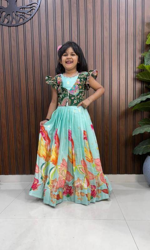 NEW LAUNCING KIDS GOWN crape Children wear exporters Delhi